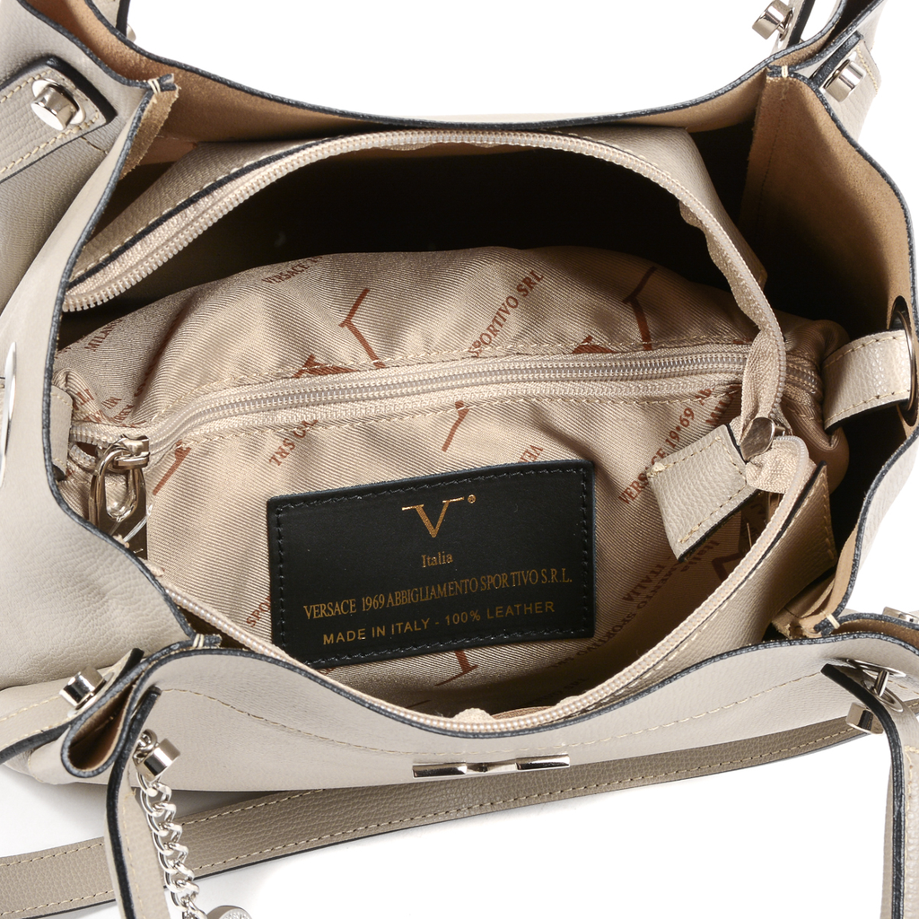 V 1969 Italia Borsa da donna Beige ALESSIA