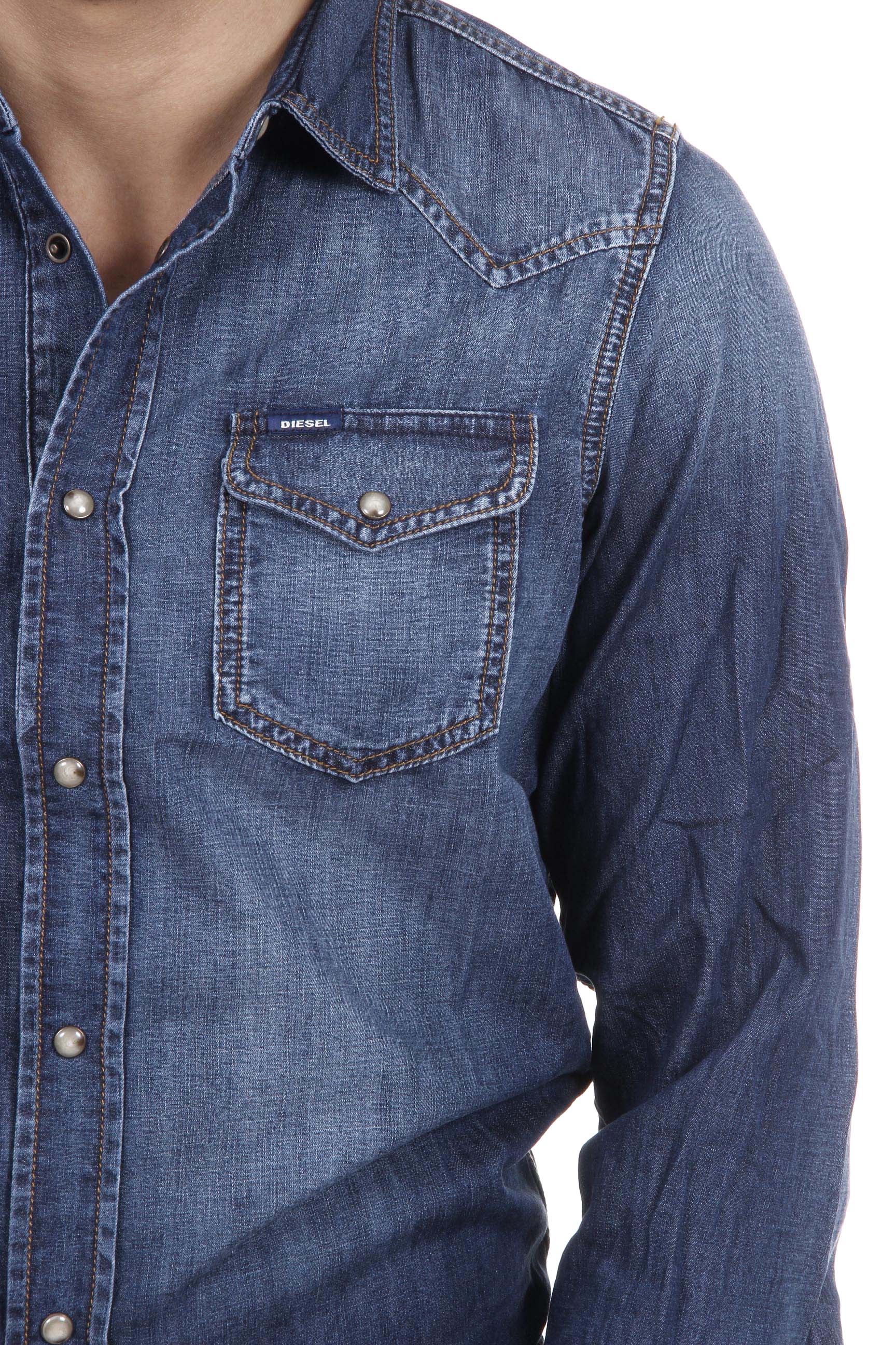 Camicia da uomo Diesel 00SD24 0GAEZ 01