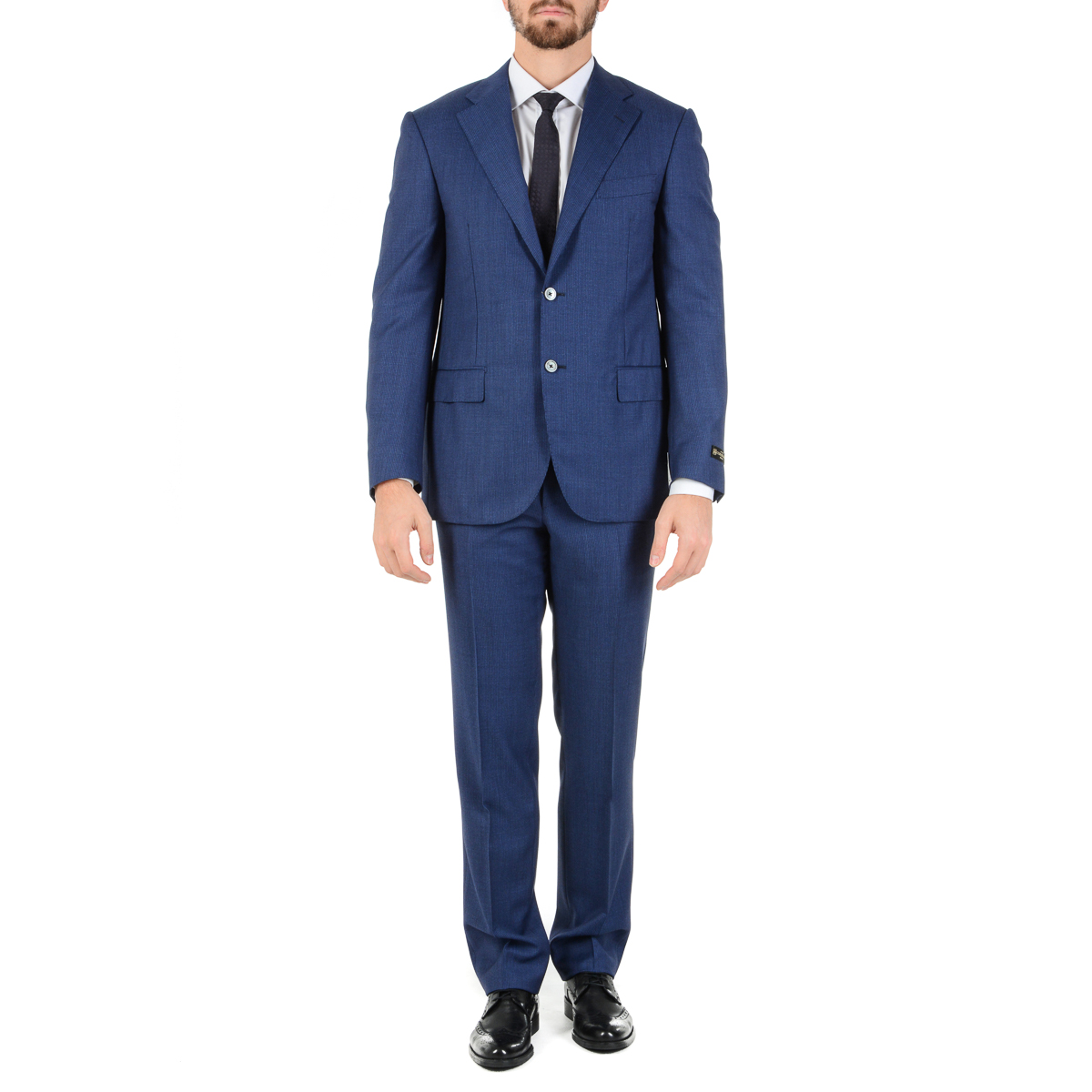 Abito da uomo Corneliani maniche lunghe blu Super 110's