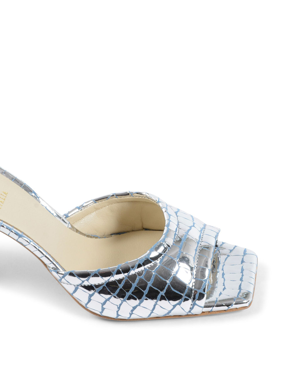 Sandalo Donna 19V69 Italia Argento SIMONA PITONE CELESTE ARGENTO