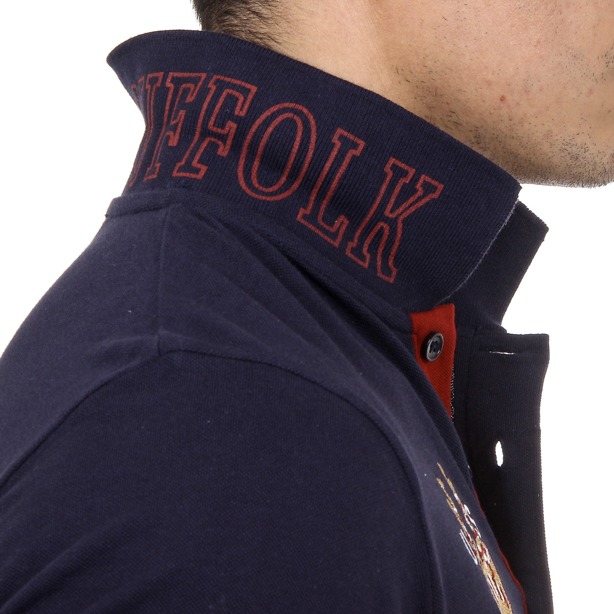 Polo da uomo a maniche corte Ufford & Suffolk Polo Club US005 BLU NAVY