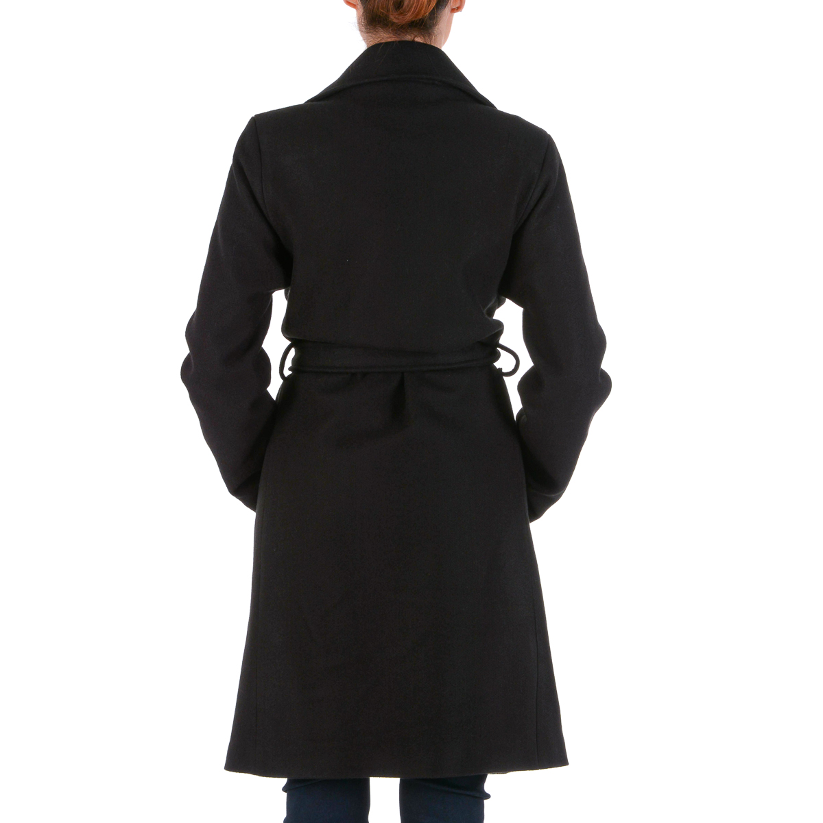 V 1969 Italia Cappotto da donna a maniche lunghe nero JENNY