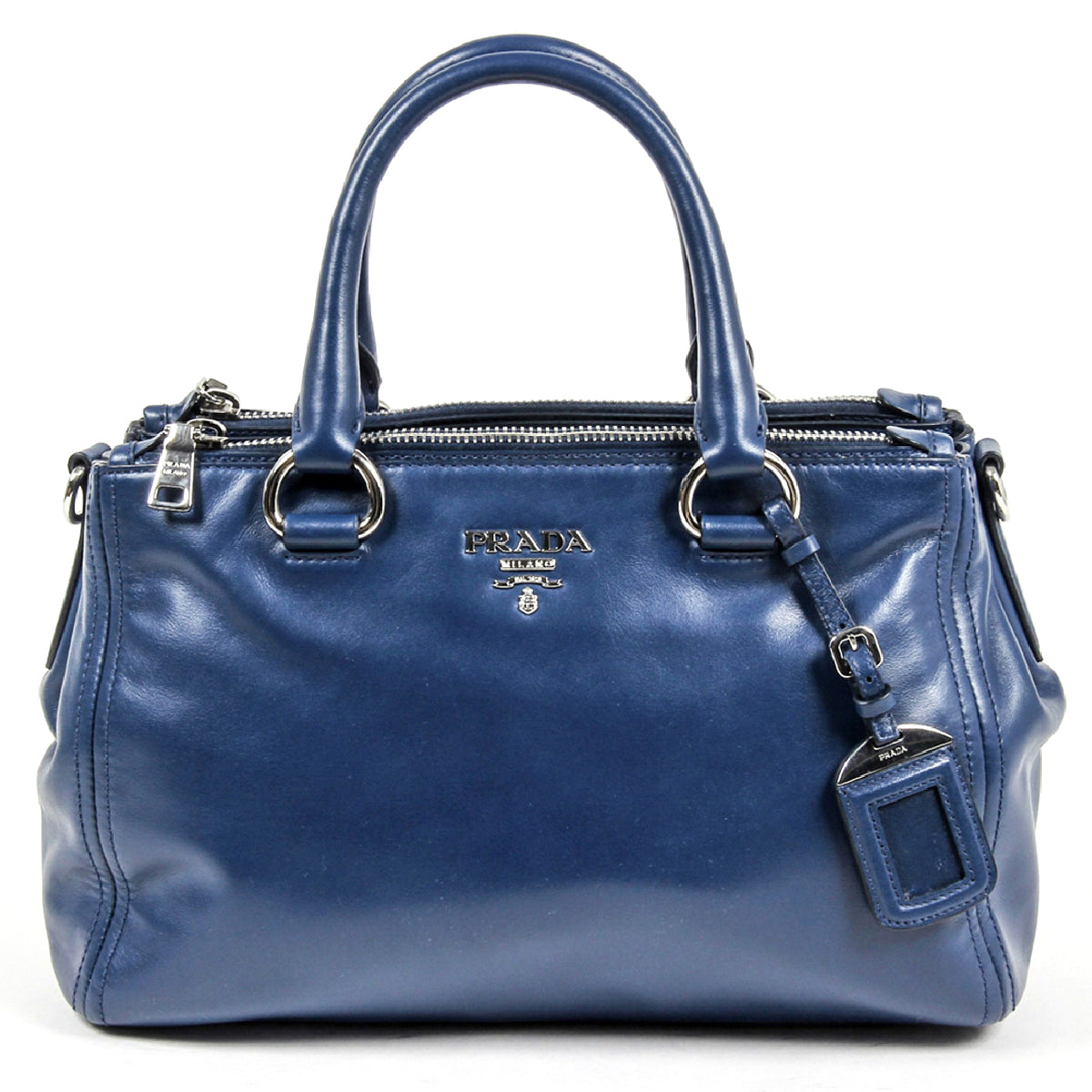 Borsa a mano Prada da donna BN2866 in morbida pelle di vitello nera