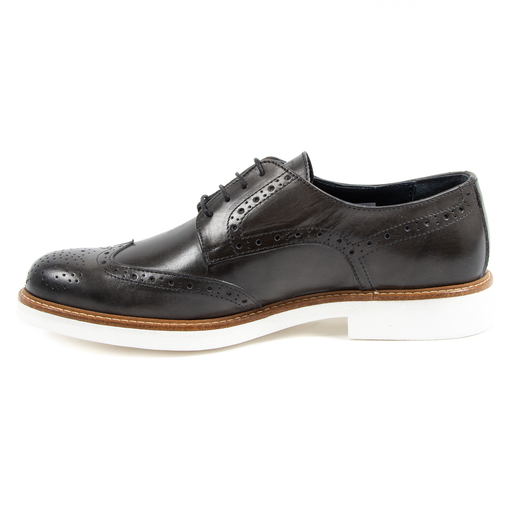 V 1969 Italia Scarpa Brogue da Uomo Grigio Scuro VINCENT