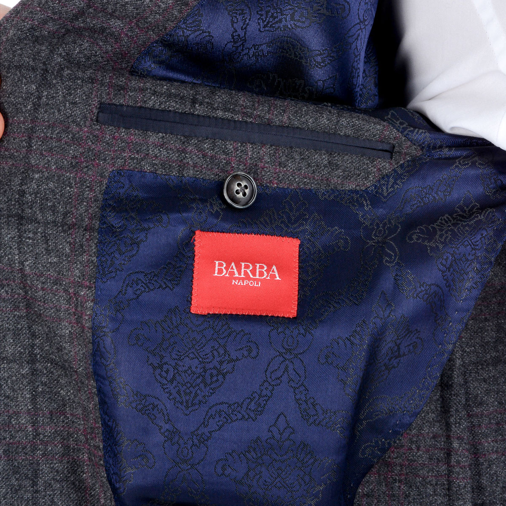 Barba Napoli Giacca Uomo Maniche Lunghe Grigio