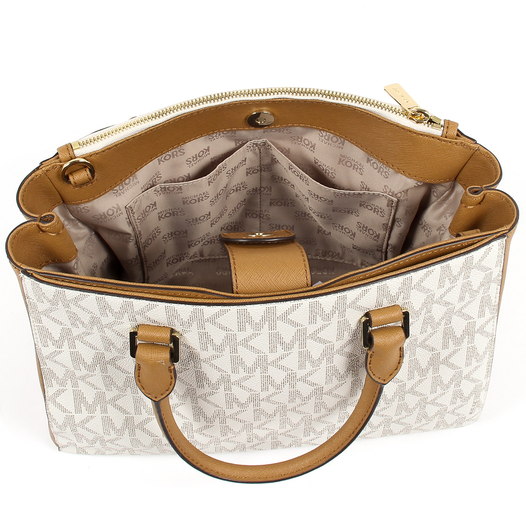 Borsa a mano da donna Michael Kors KELLEN 35S7GSOS2B VANIGLIA ACRN