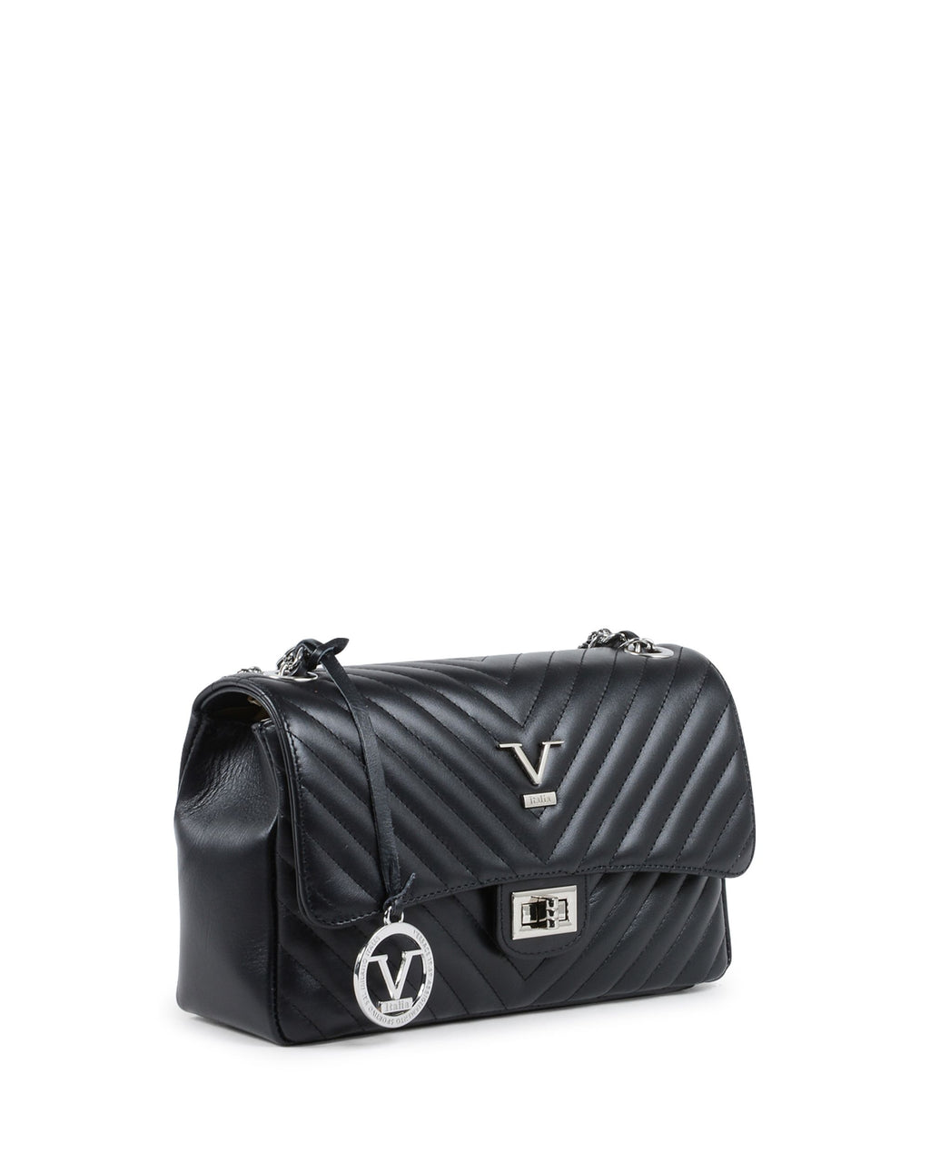 V Italia Borsa a mano da donna nera V0116 KID NERO