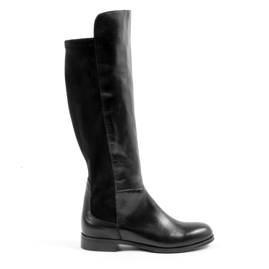V 1969 Italia Stivale alto da donna nero UVA