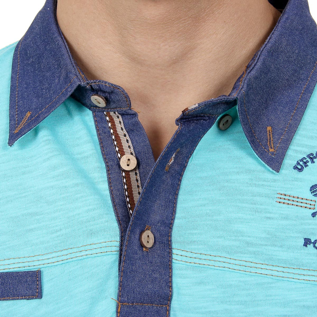 Polo da uomo a maniche corte Ufford & Suffolk Polo Club US007B MENTA