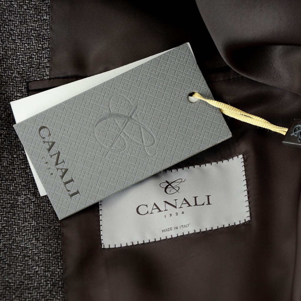 Giacca da uomo Canali maniche lunghe grigio scuro
