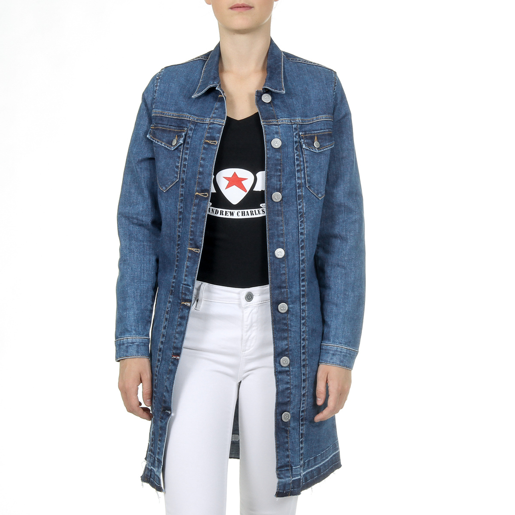 Giacca da donna Andrew Charles a maniche lunghe in denim LETIZIA