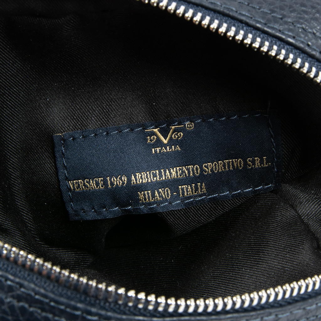 V 1969 Italia Borsa a tracolla da uomo blu MILITARE