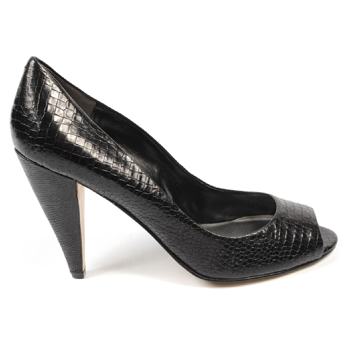 Nine West Scarpe da donna con punta aperta NWHEALTH NERO COCCODRILLO