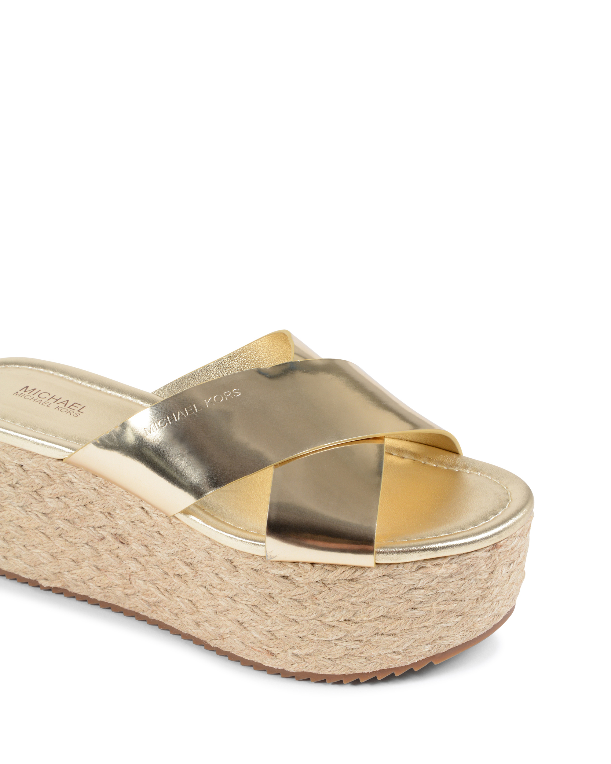 Sandalo con plateau da donna Michael Kors Oro VIVIANNA