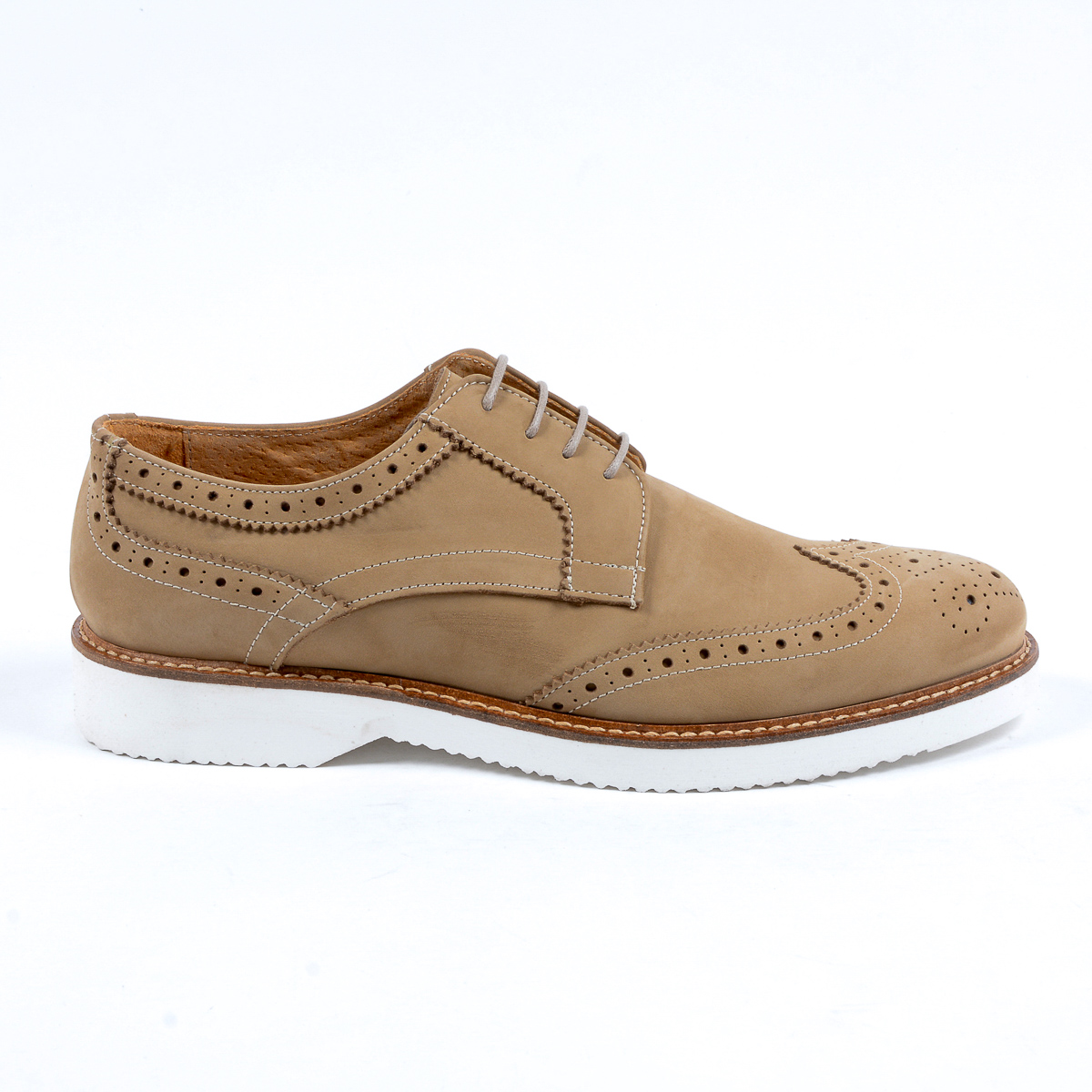 V 1969 Italia Scarpe Oxford Brogue da uomo Taupe PEDRO