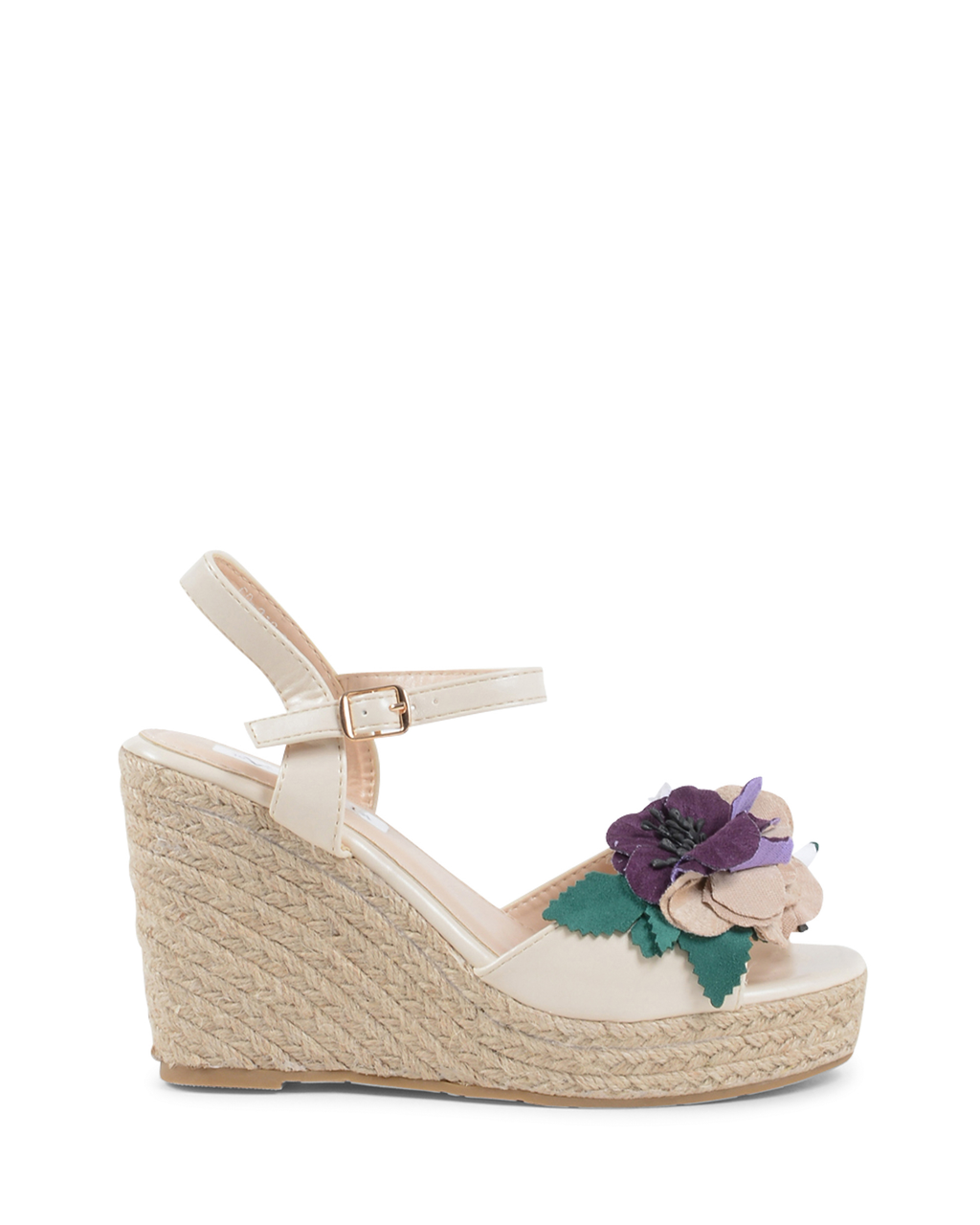 19V69 Italia Sandalo con zeppa da donna Beige V212 BEIGE