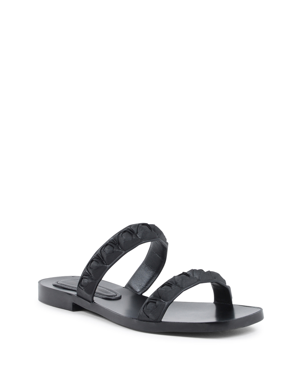 Sandalo piatto da donna Stuart Weitzman nero ROSITA