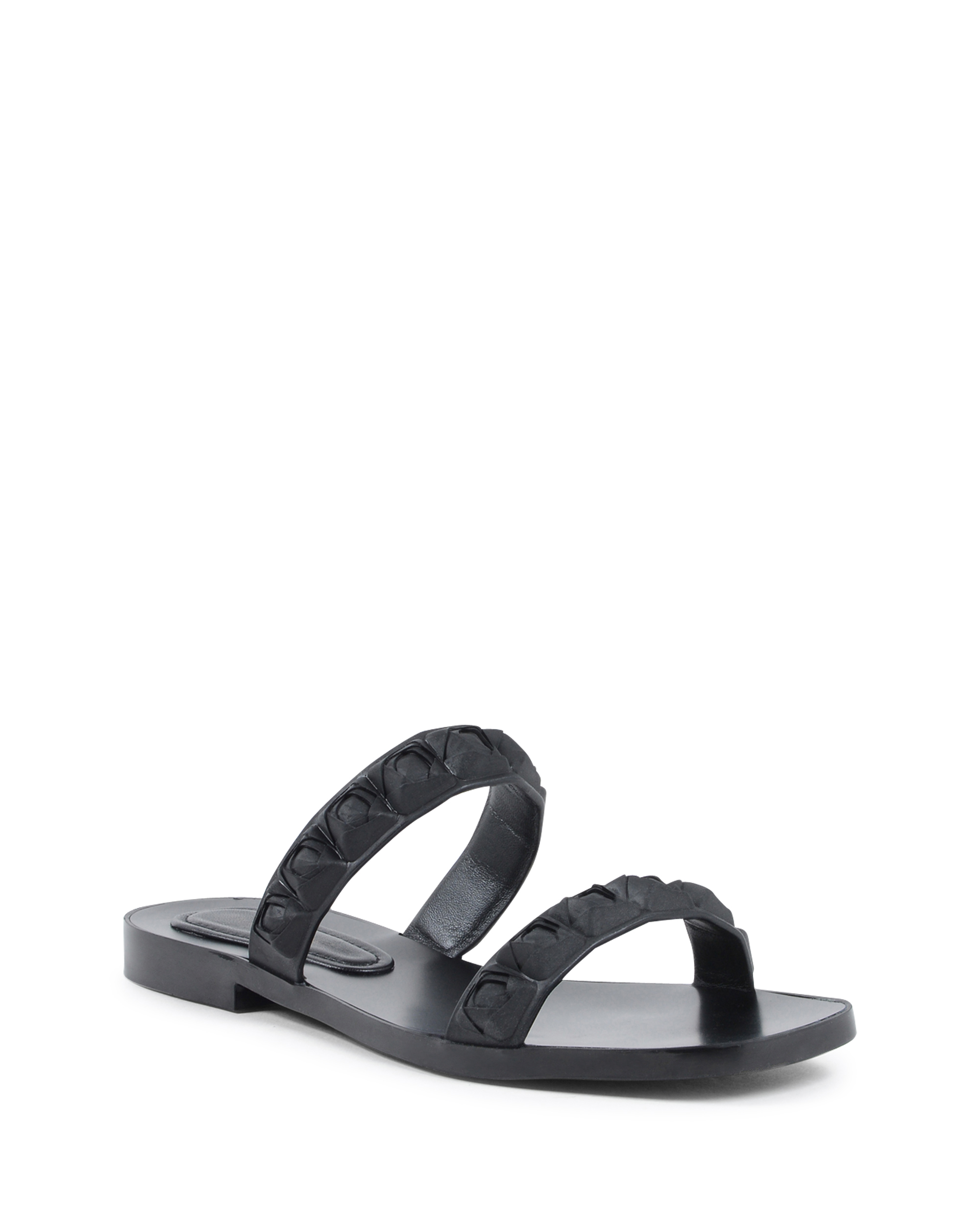 Sandalo piatto da donna Stuart Weitzman nero ROSITA
