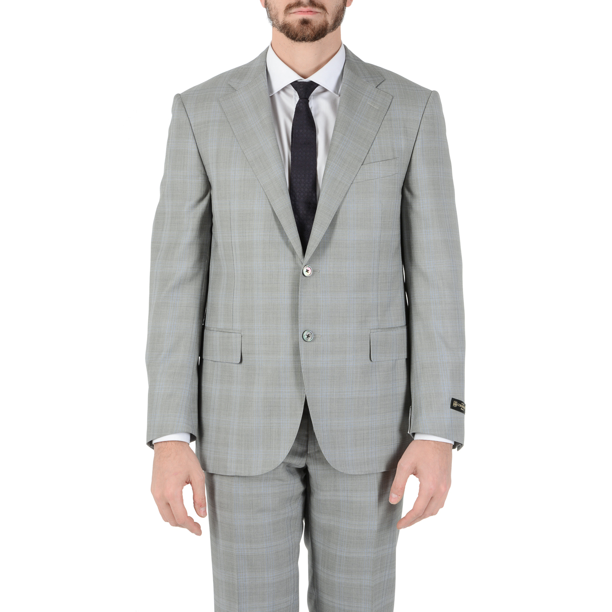 Corneliani Abito Uomo Maniche Lunghe Grigio Super 150's