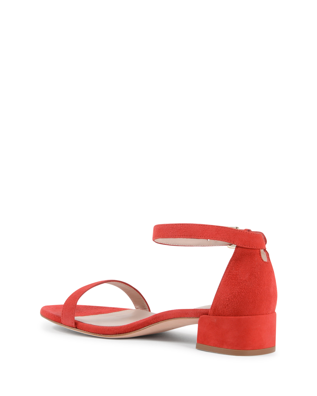 Stuart Weitzman Sandalo da donna con cinturino alla caviglia rosso NUDISTJUNE