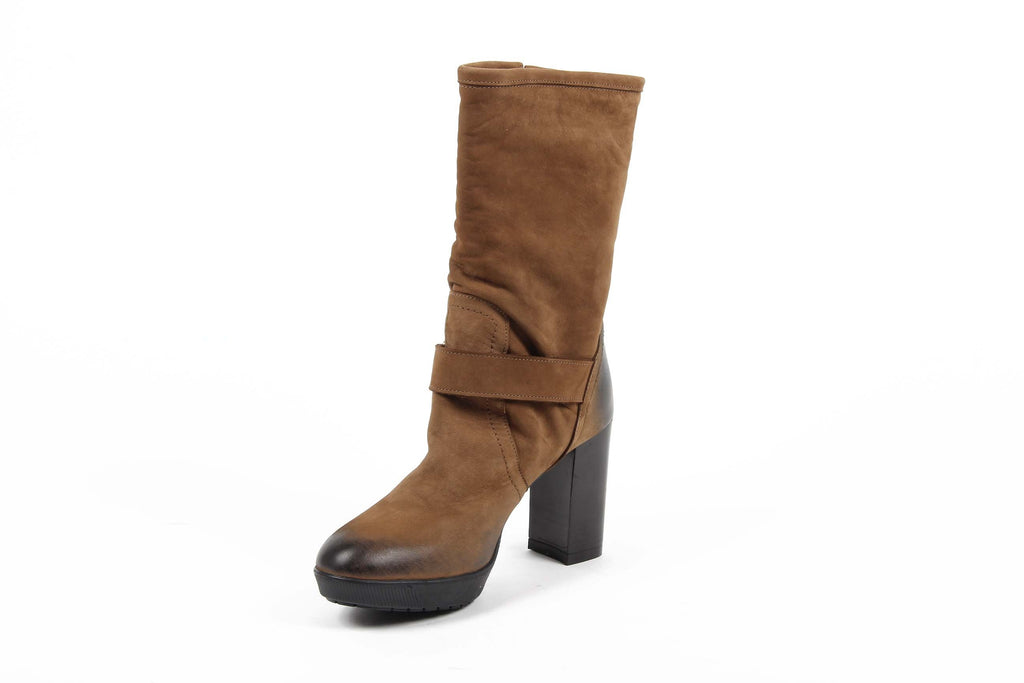 Stivale alto da donna V 1969 Italia S09 NABUK CUOIO