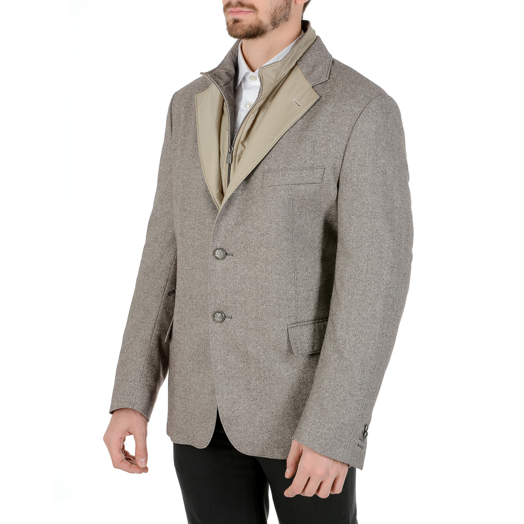 Corneliani Giacca Uomo Maniche Lunghe Grigio Chiaro