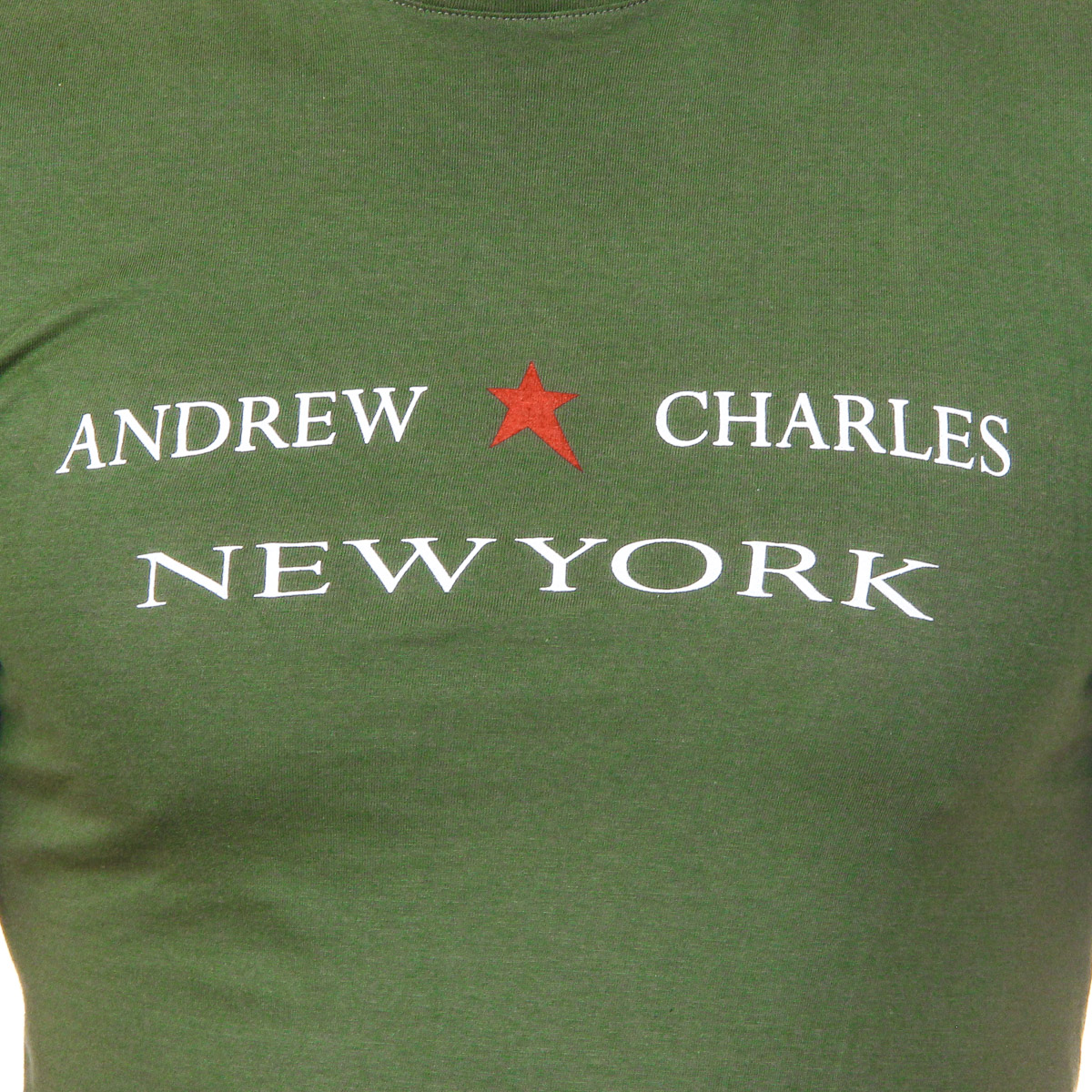 Andrew Charles T-shirt da uomo a maniche corte con scollo rotondo verde KEITA