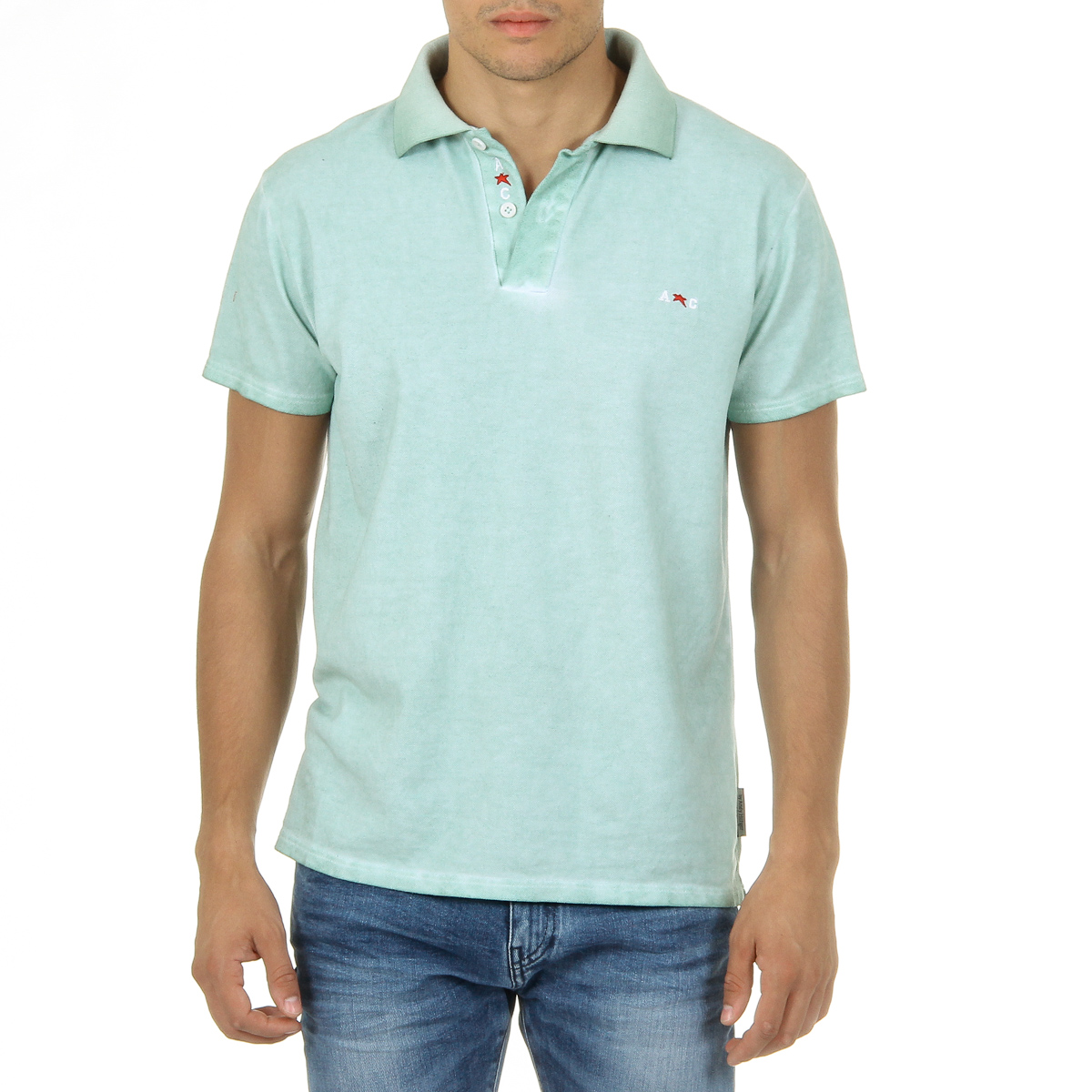 Andrew Charles Polo da uomo a maniche corte verde SIMBA
