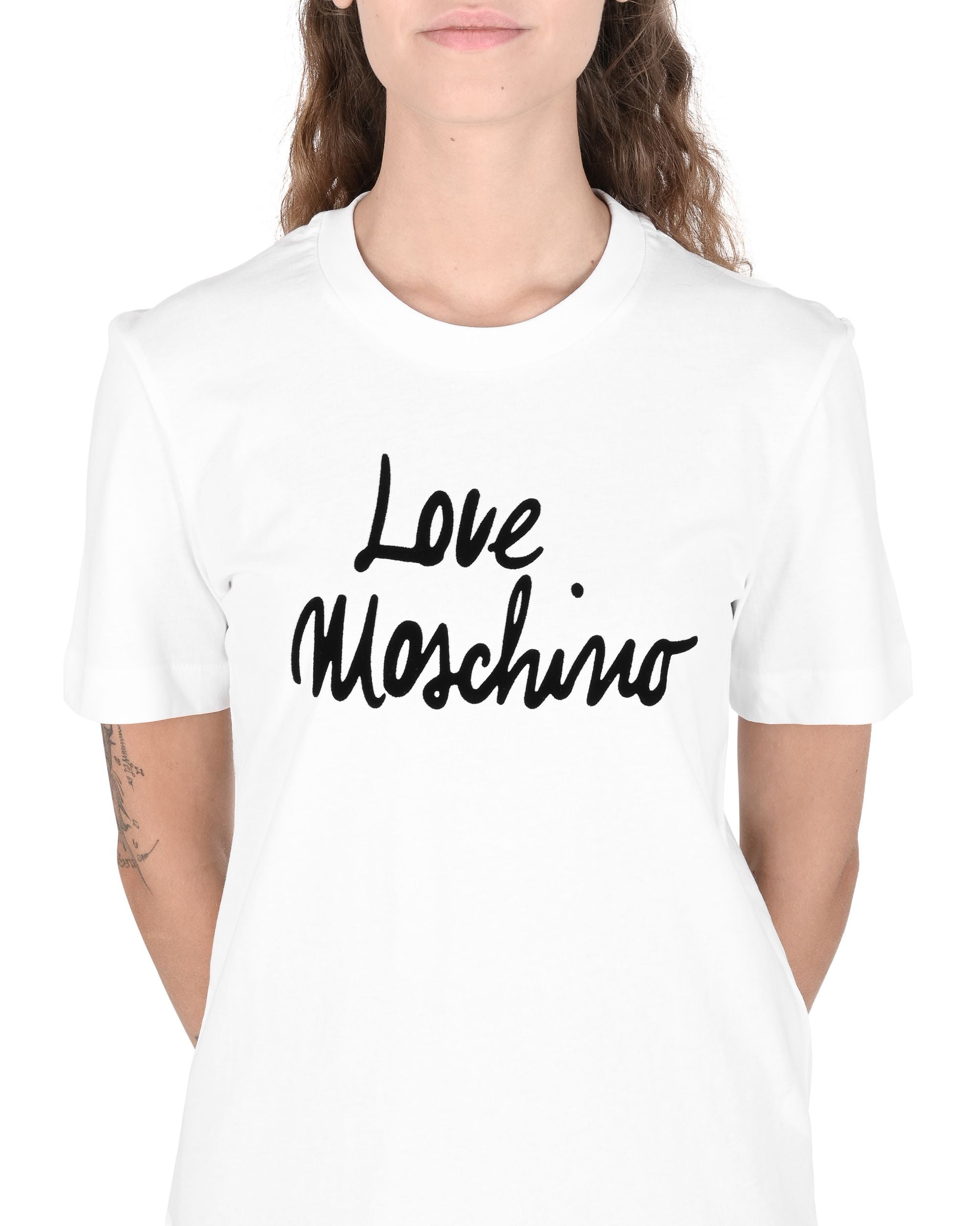 T-shirt da donna Love Moschino W 4 H06 18 M 3876 A00 BIANCO OTTICO
