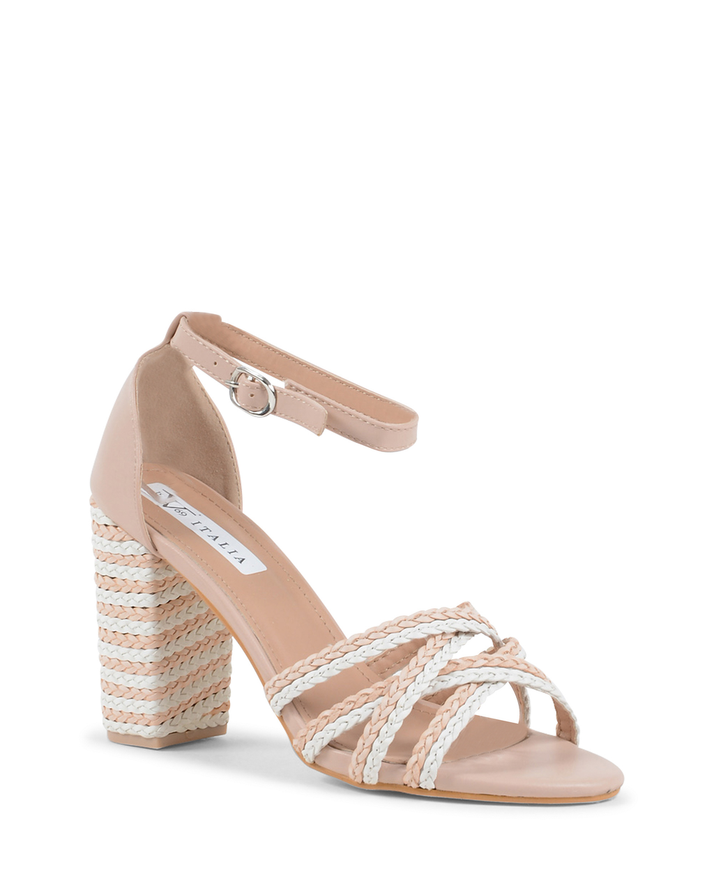 19V69 Italia Sandalo con cinturino alla caviglia da donna Beige V01 BEIGE