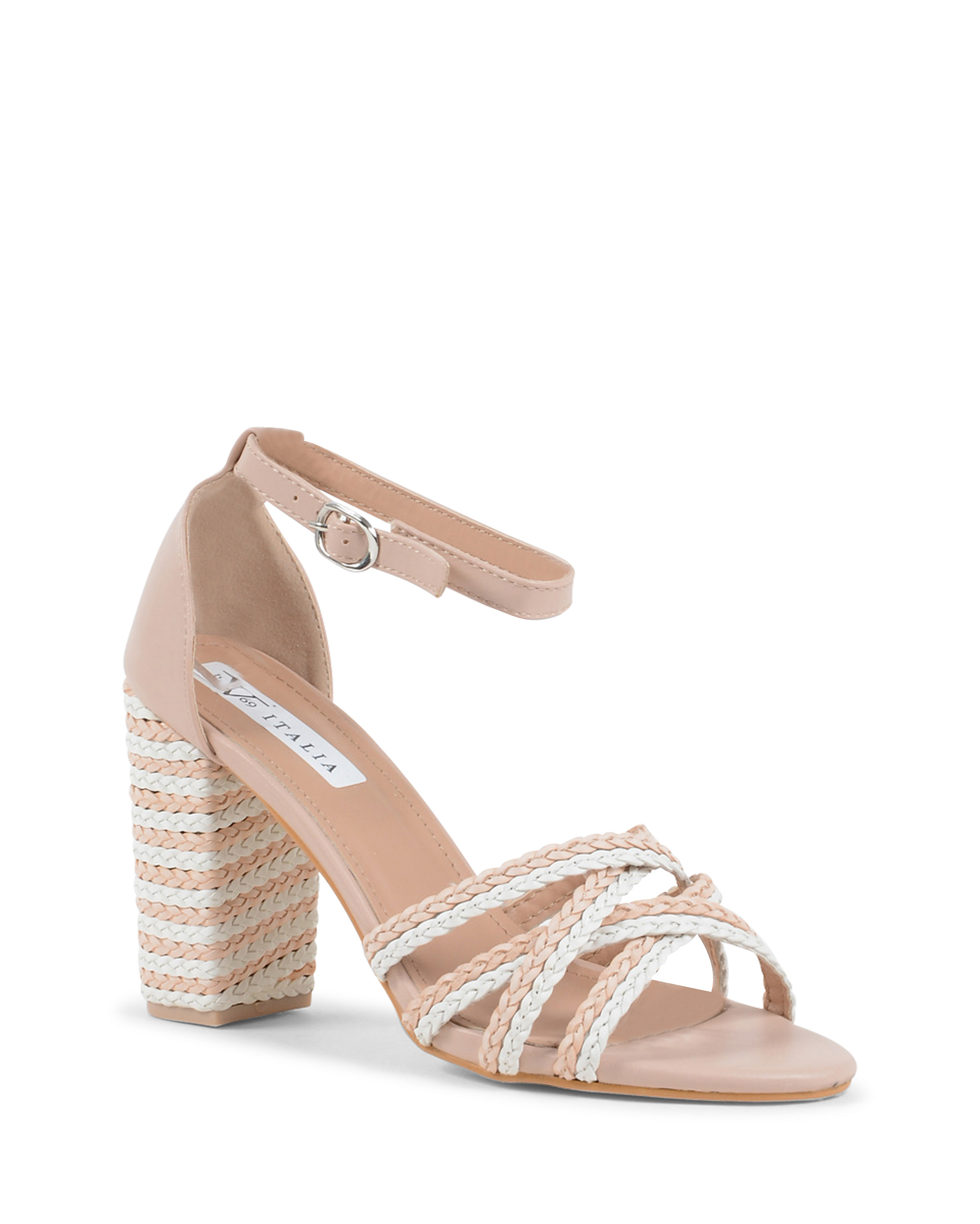 19V69 Italia Sandalo con cinturino alla caviglia da donna Beige V01 BEIGE