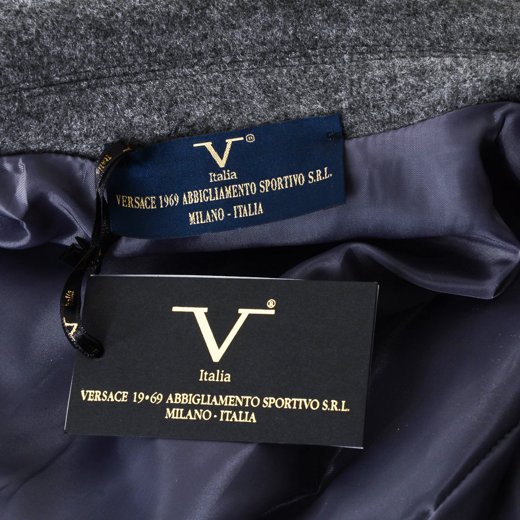 V 1969 Italia Cappotto da donna a maniche lunghe grigio JENNY