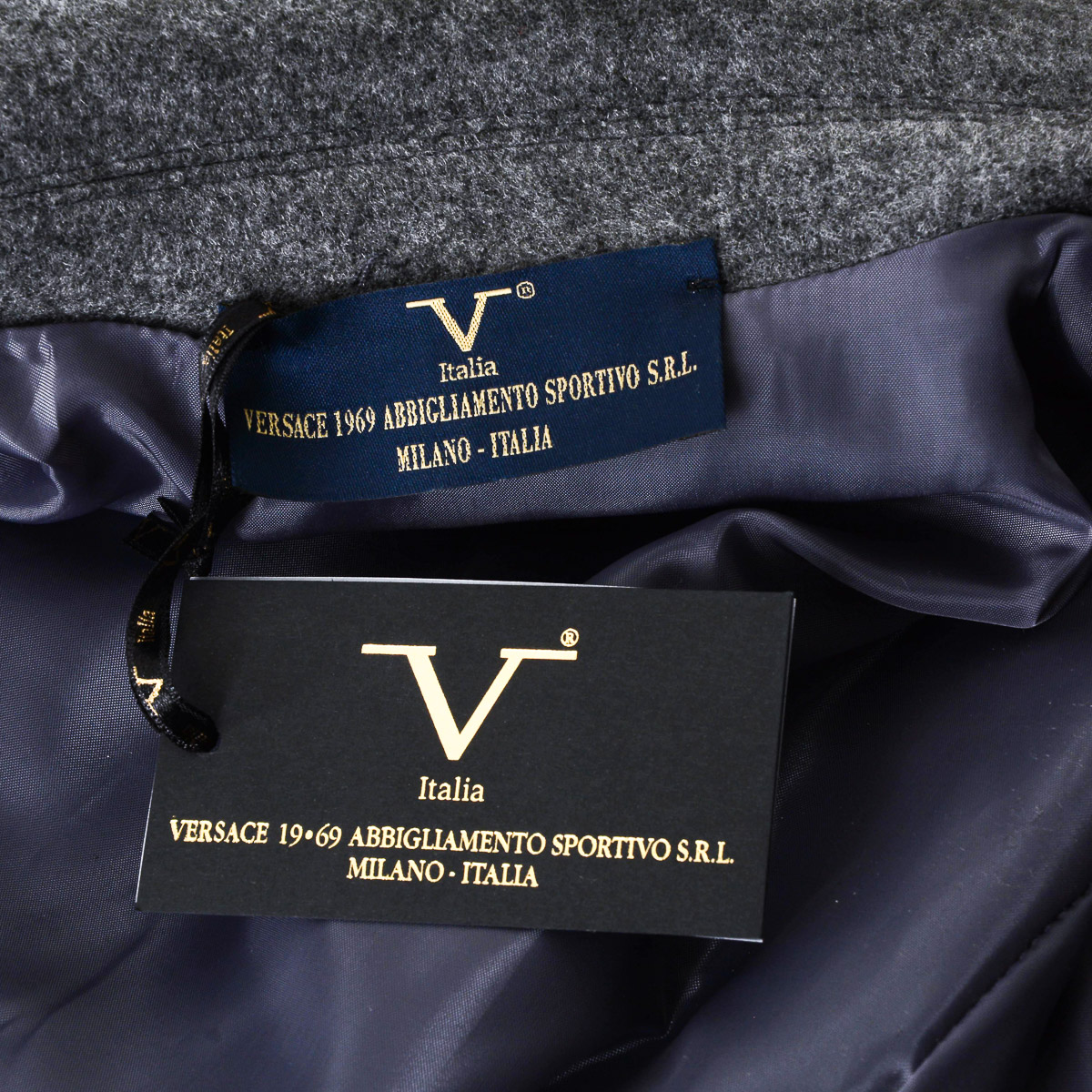 V 1969 Italia Cappotto da donna a maniche lunghe grigio JENNY