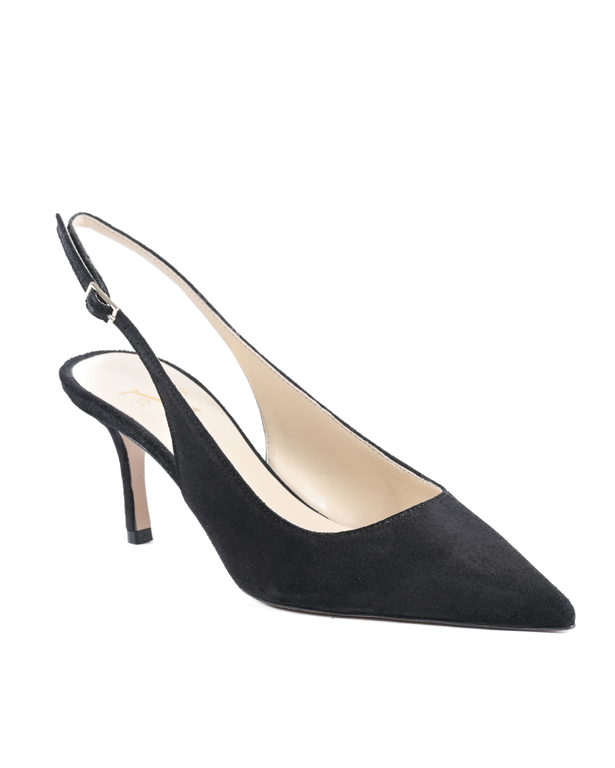 19V69 Italia Sandalo con tacco da donna nero CHA65 PRINT NERO