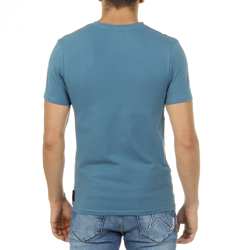 Andrew Charles Maglietta da uomo a maniche corte con scollo a V, verde KENAN