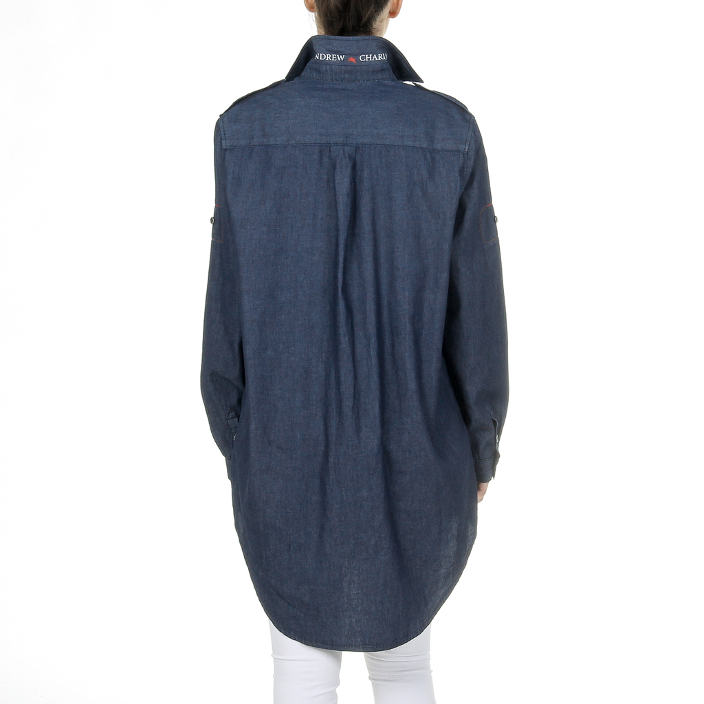 Camicia da donna Andrew Charles a maniche lunghe in denim CAMILIA