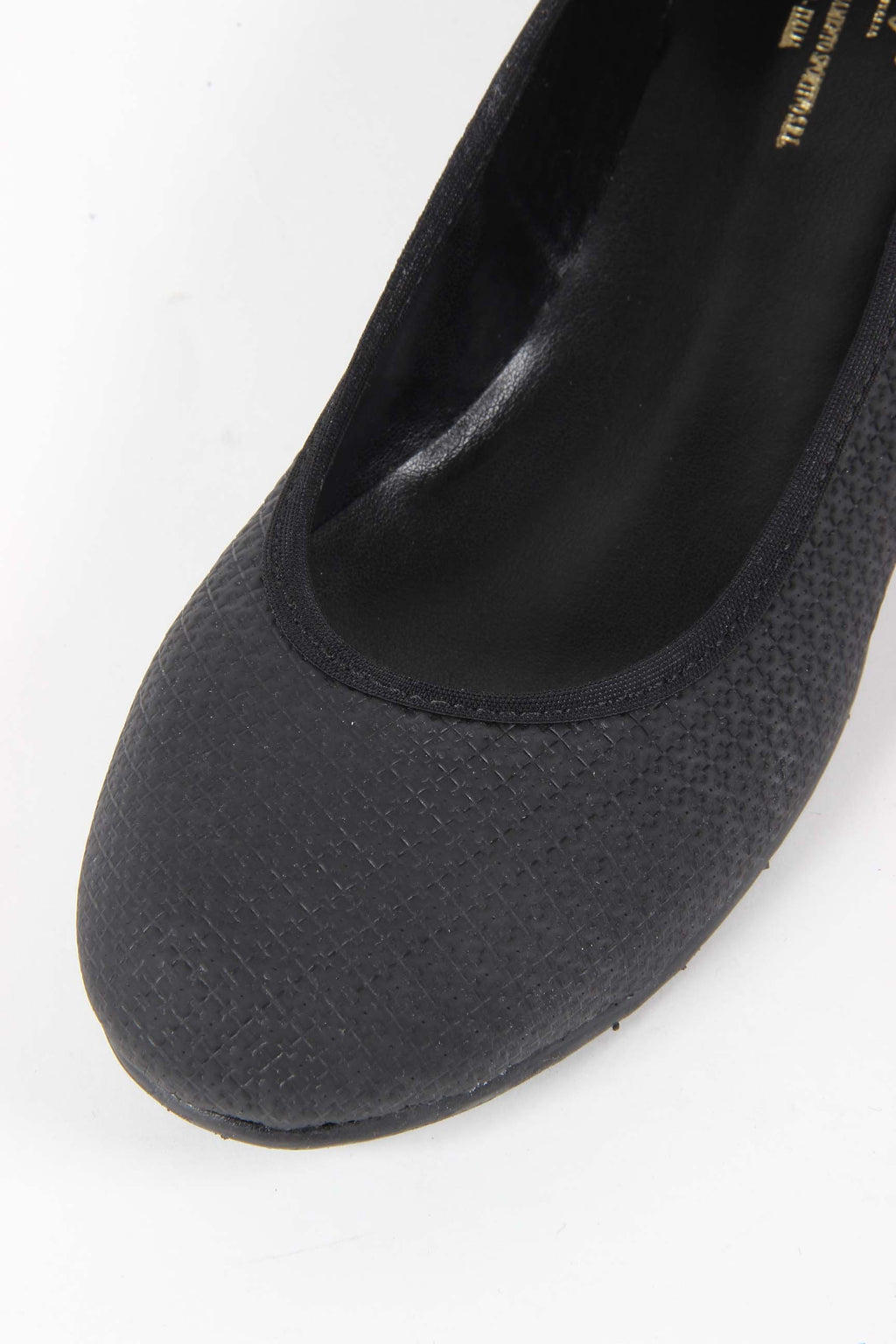 V 1969 Italia Ballerina da donna E08 TESSUTO NERO