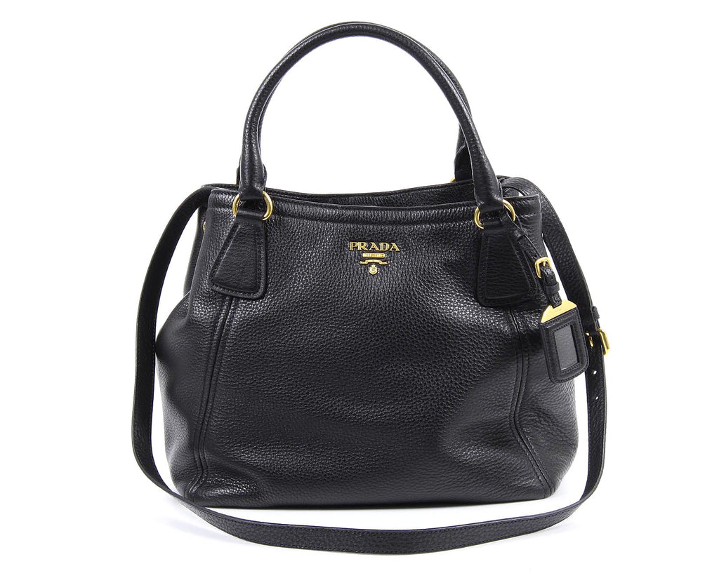 Borsa tote hobo Prada BN2534 Nero Vitello Daino