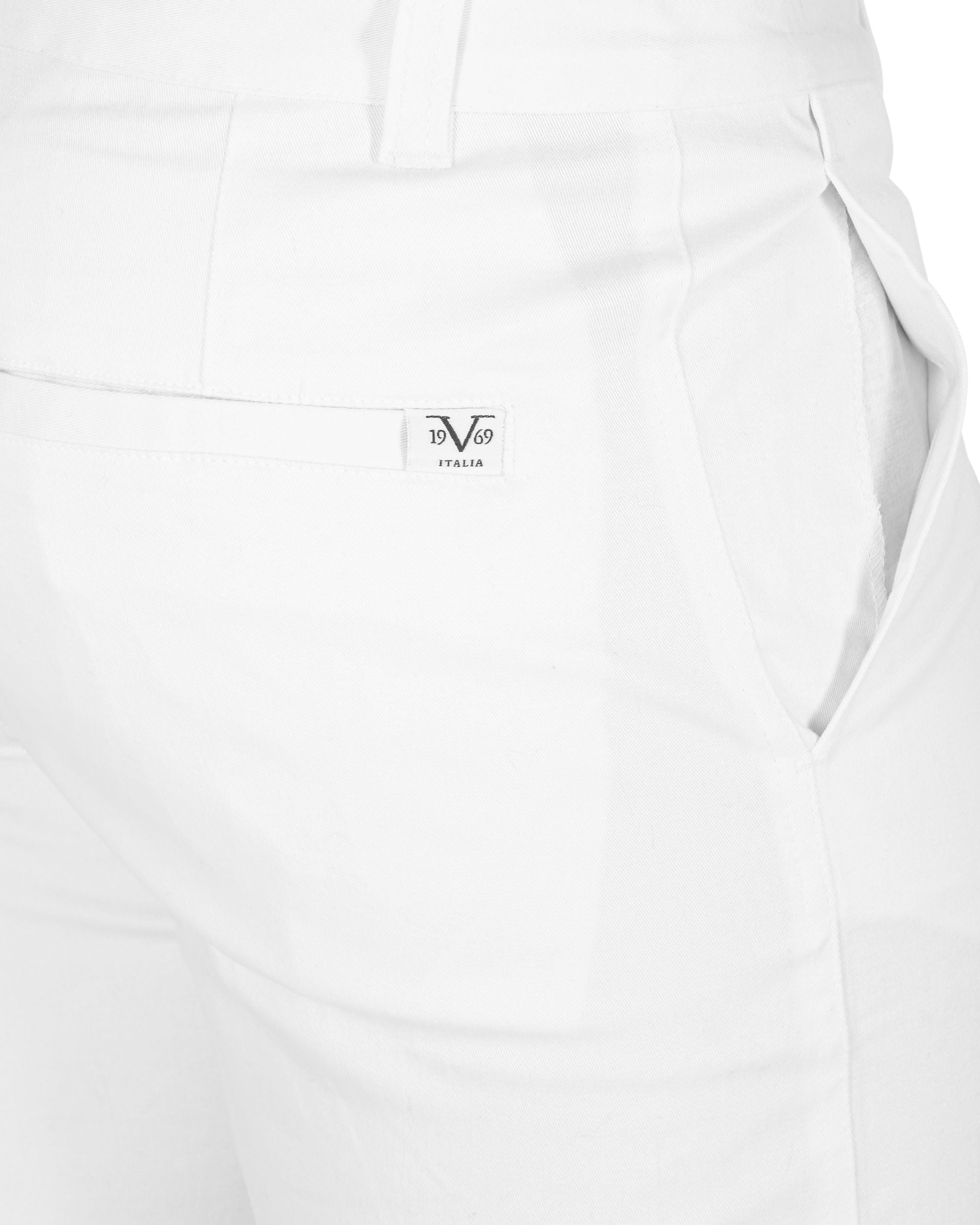 19V69 Italia Mens Bermuda BERGAMO WHITE