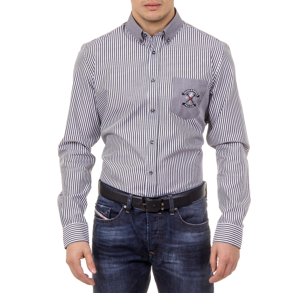 Maglietta da uomo Ufford & Suffolk Polo Club USC01 A2 NERO