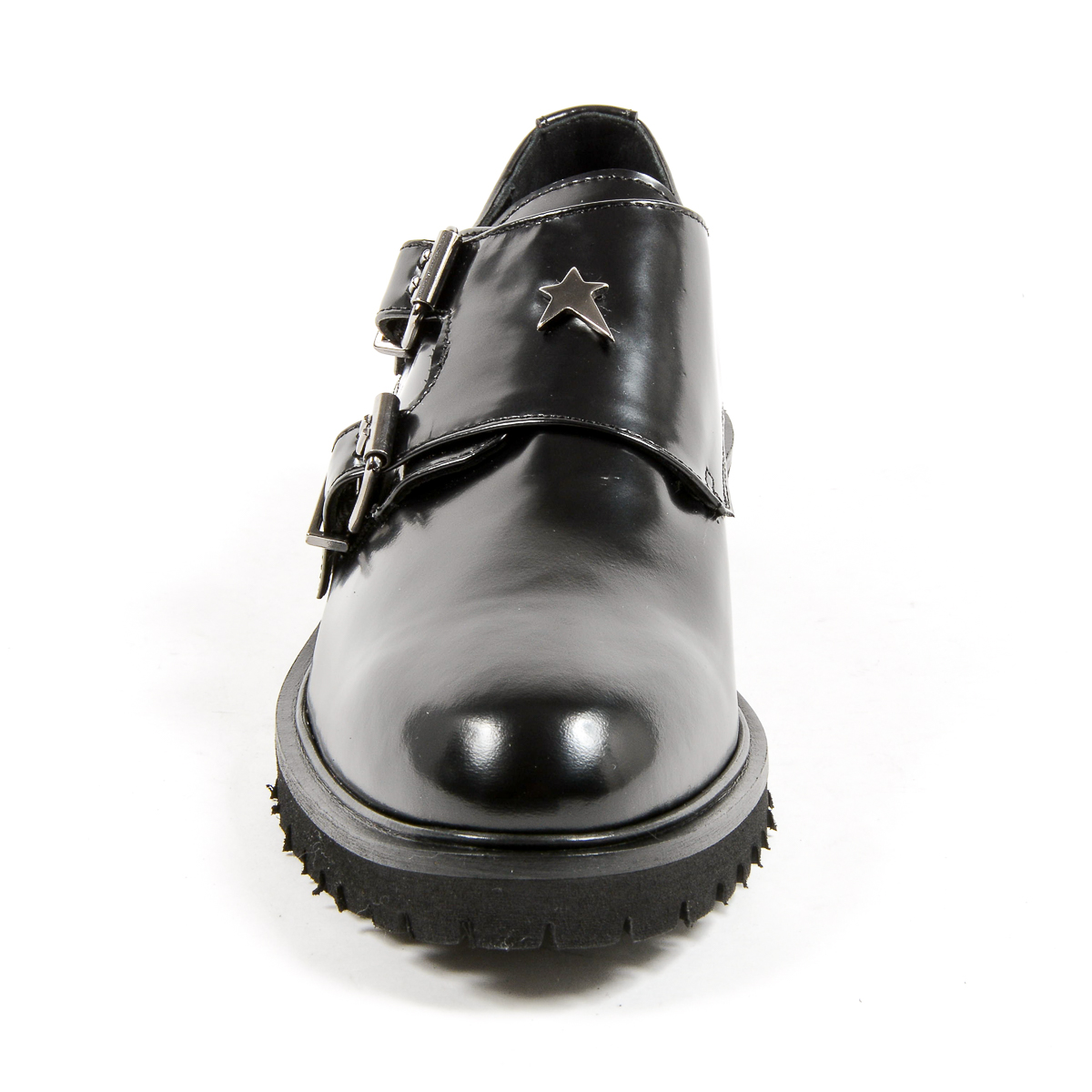 Andrew Charles Monk Strap Shoe da donna nero JANIS