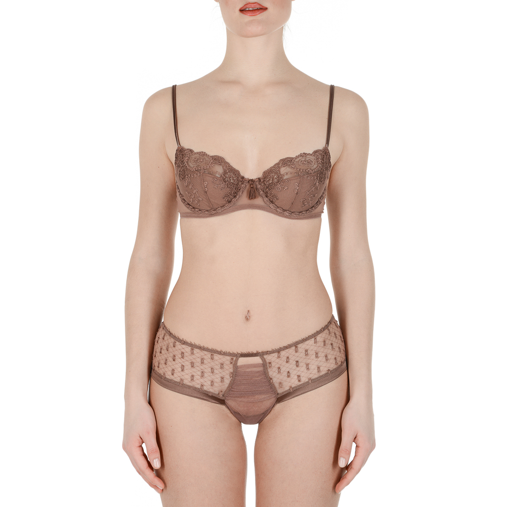 La Perla Top Donna Slip Marrone