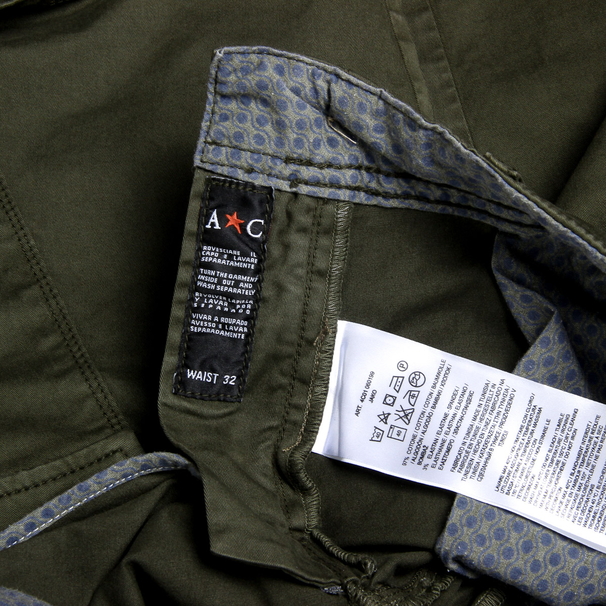 Pantaloncini da uomo Andrew Charles verdi JAKO