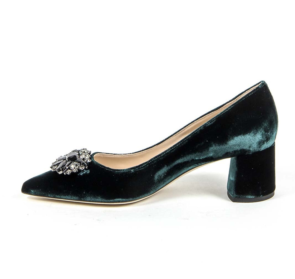 Décolleté da donna V 1969 Italia 3109244 VELLUTO VERDE