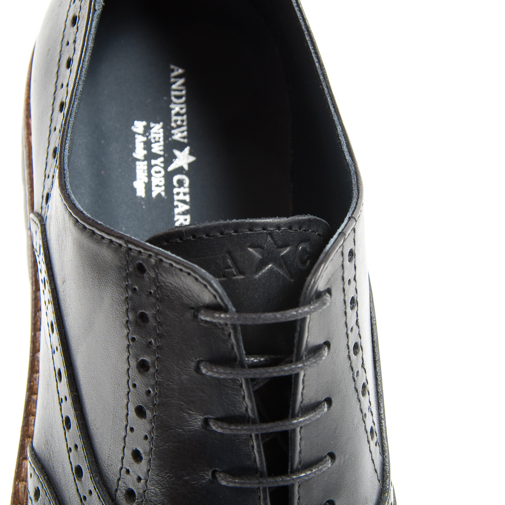 Andrew Charles Scarpe Brogue da uomo nere LUIS
