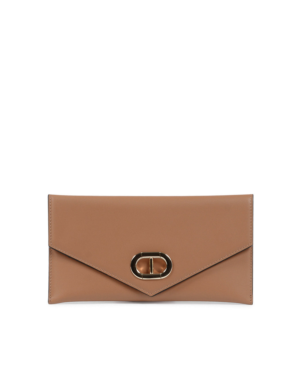 Pochette in pelle a busta - Marrone chiaro