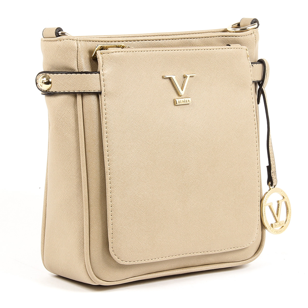 V 1969 Italia Borsa a tracolla da donna Beige MONICA