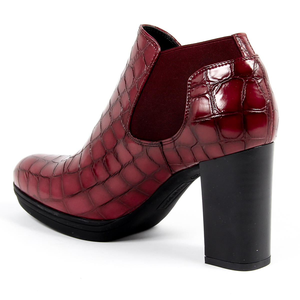 V 1969 Italia Stivaletto con tacco da donna Bordeaux GRACY