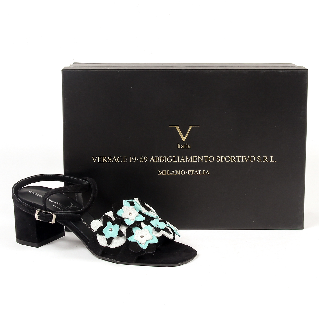 V 1969 Italia Sandalo Donna Nero CARMEN