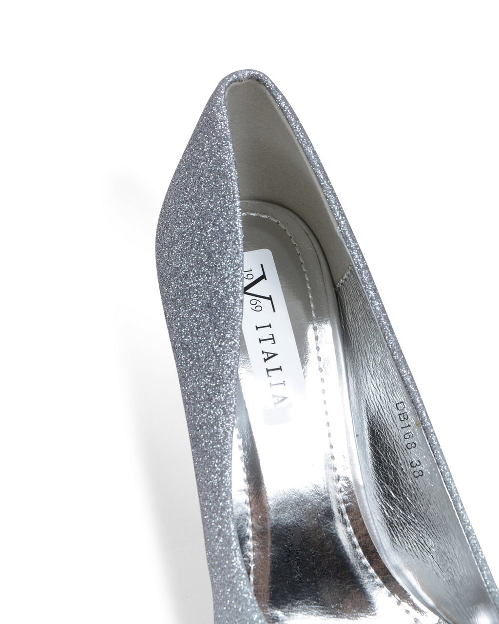19V69 Italia Scarpe da donna con tacco glitter grigio V168 GRIGIO